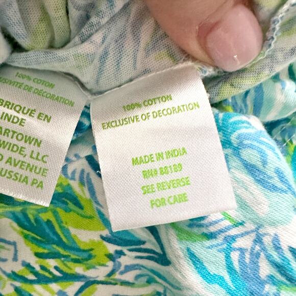Lilly Pulitzer Idara One-shoulder Pompom Romper Dress Resort Women’s Size Medium - Picture 14 of 16